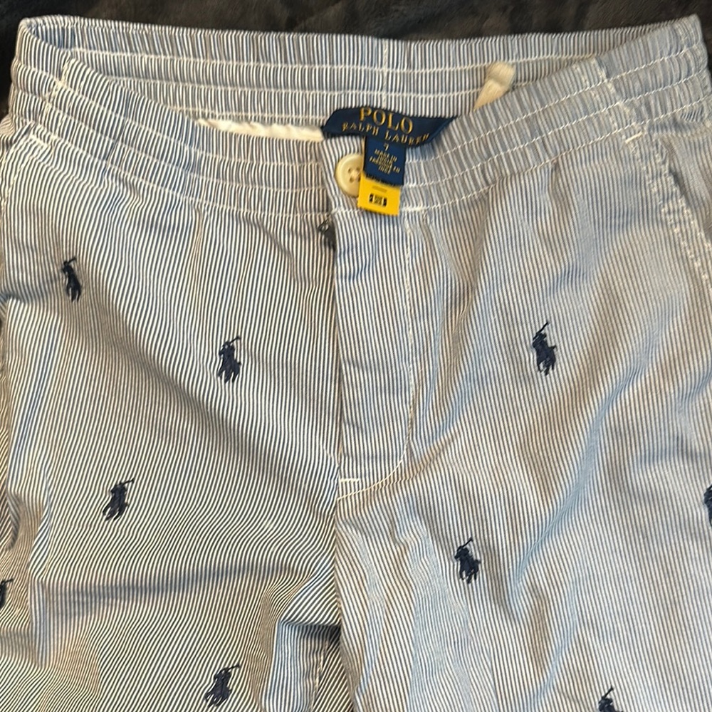 Polo by Ralph Lauren Blue and White Casual Shorts